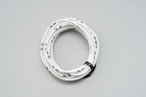 Colored wire, AWG18 AVS0.75, white, 2m
