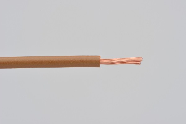 Colored wire, AWG18 AVS0.75, brown, 2m
