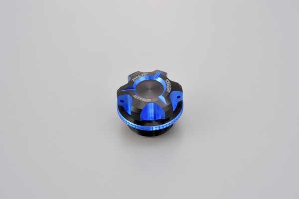 Oil filler cap dual anodized M27 x P1.5 blue black