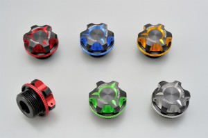 Oil filler cap dual anodized M27 x P1.5 silver black 2