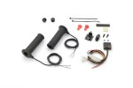 Heated grips 4-level black for ATVs open end