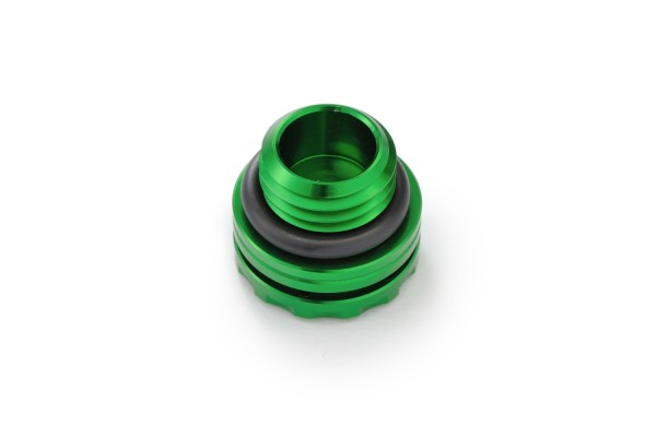 Oil filler cap CNC green anodized M20 x P2.5