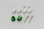 "PINO-1" Lenkergewichte Set Aluminium CNC grün eloxiert 14-19mm M8