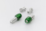 "PINO-1" Lenkergewichte Set Aluminium CNC grün eloxiert 14-19mm M8