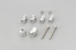 "PINO-1" Lenkergewichte Set Aluminium CNC silber eloxiert 14-19mm M8