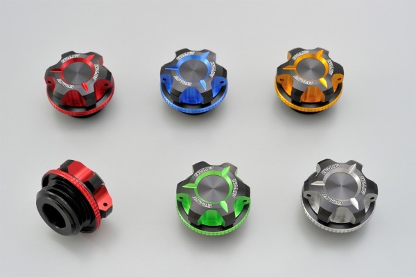 Oil filler cap dual anodized M27 x P3.0 silver black