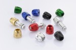 "PINO-2" Lenkergewichte Set Aluminium CNC blau eloxiert 14-19mm M8
