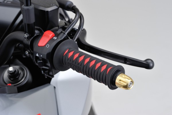 "PINO-2" Heavy-weight handlebar ends CNC blue...