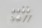 "PINO-2" Lenkergewichte Set Aluminium CNC silber eloxiert 14-19mm M8