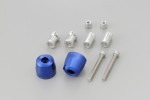 "PINO-3" Heavy-weight handlebar ends CNC blue anodized 14-19mm