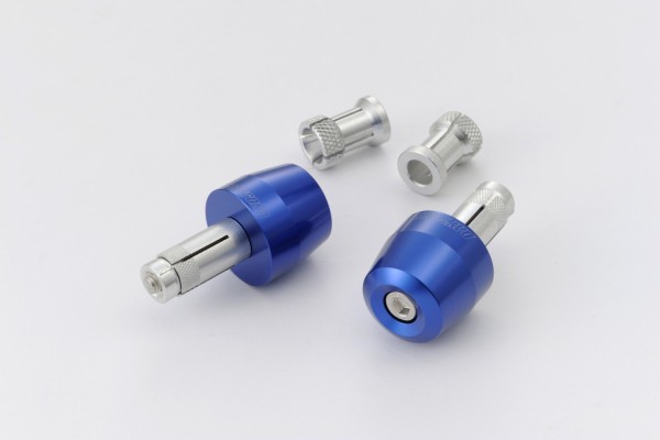 "PINO-3" Heavy-weight handlebar ends CNC blue...