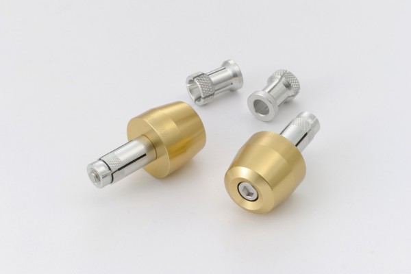 "PINO-3" Heavy-weight handlebar ends CNC gold...