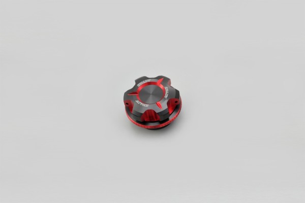 Oil filler cap dual anodized M30 x P1.5 red black
