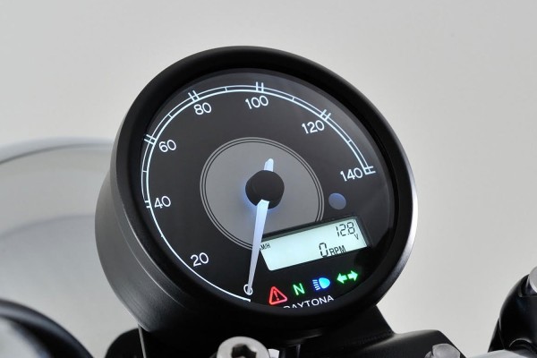 "VELONA80" ELECTRICAL SPEEDOMETER 140 KM/H MPH, WHITE LED, BLACK