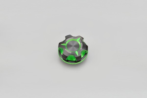 Oil filler cap dual anodized M30 x P1.5 green black