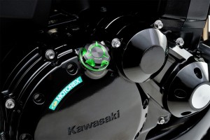 Oil filler cap dual anodized M30 x P1.5 green black 2