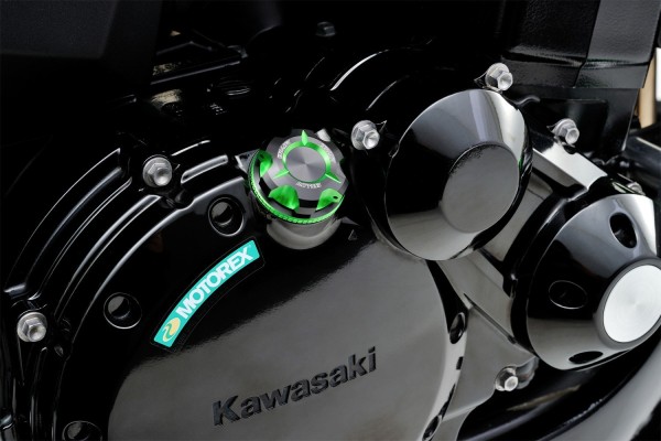 Oil filler cap dual anodized M30 x P1.5 green black