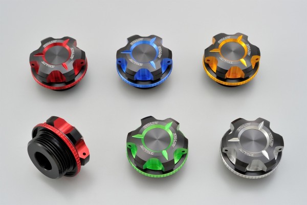 Oil filler cap dual anodized M30 x P1.5 silver black