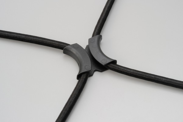 Cargo fixing band 1000mm x2 black X-shaped joint