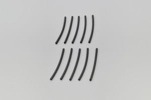 Heat shrink tube set dia. 3mm black 10 pcs 70mm length