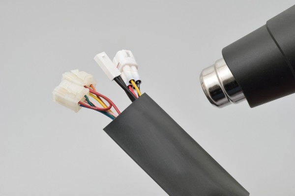 Heat shrink tube set dia. 38mm black 2 pcs...