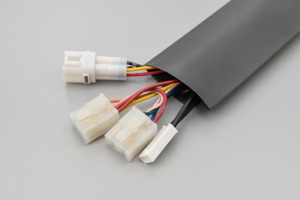 Heat shrink tube set dia. 38mm black 2 pcs...