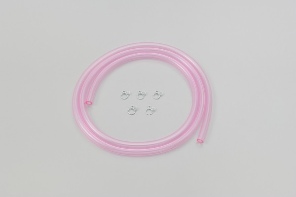PVC hose 4mm x 7mm pink 1 Meter