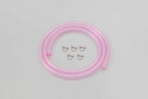 PVC hose 6mm x 9mm pink 1 Meter