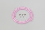 PVC hose 6mm x 9mm pink 1 Meter