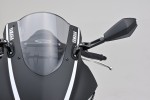 "D-MIRROR-11" aluminum ABS mirror black left fairing mount