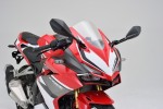 "D-MIRROR-12" aluminum ABS mirror DIAMOND black left fairing mount