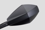 "D-MIRROR-12" aluminum ABS mirror DIAMOND black left fairing mount