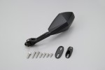 "D-MIRROR-12" aluminum ABS mirror DIAMOND black left fairing mount