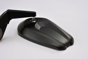 "D-MIRROR-13" CAVE-1 Aluminum ABS bar end mirror black short 2