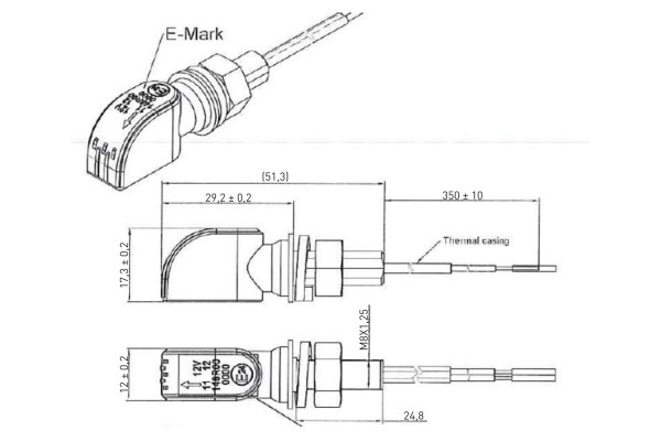 "D-LIGHT MINI1" LED Blinker Paar schwarz