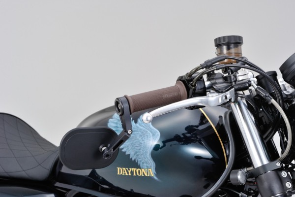 "D-MIRROR-16" Aluminum flat bar end mirror black