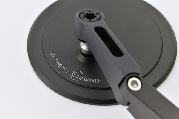 "D-MIRROR-17" Aluminum flat bar end mirror black