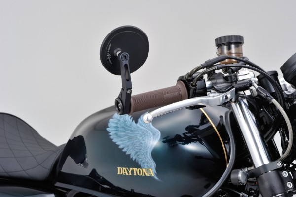 "D-MIRROR-17" Aluminum flat bar end mirror black