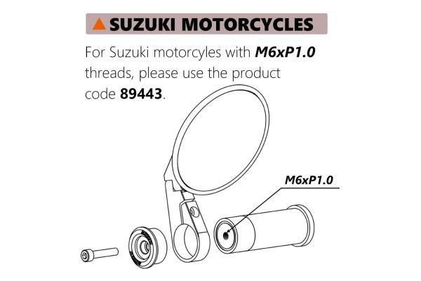 "D-MIRROR" Lenkerenden Spiegel Adapter SUZUKI...