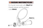 "D-MIRROR" bar end mirror adapter SUZUKI black
