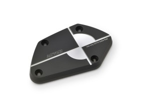 Master cylinder tank cap front brake aluminum black gun-metal gray dual-anodized f. BMW