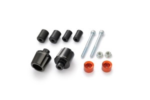 "COMPASS" Lenkergewichte Set Aluminium CNC orange...