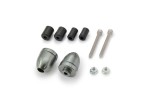 "BULLET" Lenkergewichte Set Aluminium CNC gun metal grau eloxiert 14-19mm