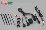 Power supply 2x USB + 1x cigarette socket for motorcycle handlebar