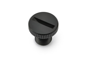 Abdeckschraube Alu CNC schwarz eloxiert f. Spiegelgewinde...