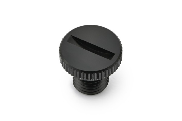 Mirror hole plug bolt CNC black anodized f. M10 x P1.25 right hand side
