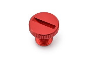 Abdeckschraube Alu CNC rot eloxiert f. Spiegelgewinde M10...