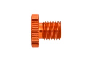 Abdeckschraube Alu CNC orange eloxiert f. Spiegelgewinde... 2