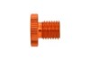 Abdeckschraube Alu CNC orange eloxiert f. Spiegelgewinde M10 x P1.25 Rechtsgewinde