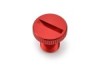 Mirror hole plug bolt CNC red anodized f. M10 x P1.25 left hand side
